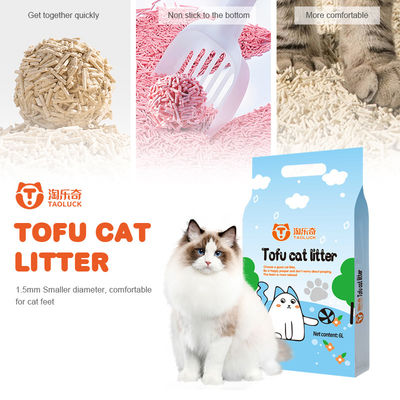 kopen Wholesale Custom Packaging Long-Lasting Odor Lock Tofu Litter Compostable Odor-Neutralizing Easy to Scoop Dust Free Cat Litter 6L 7L 10L 

 online manufacture
