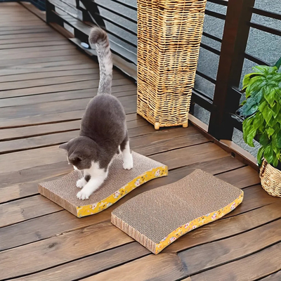 Αγορά Προσαρμοσμένο κυματοειδές γάτα Scratcher βιώσιμη γάτα γρατζουνίστρες και πλάκες online manufacture