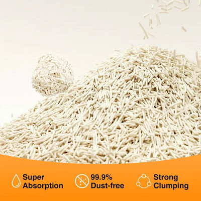 Beli Pabrik Grosir Popular Supplier bersih hewan peliharaan Campuran Kotoran Kucing Deodorize Non Stick Bottom Efisien Aglomerasi High Absorbency Indoor-Safe Kitty Litter 1.5mm 1.8mm 2.0mm pembuatan online