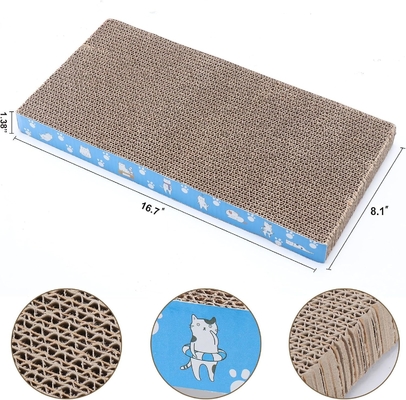 Αγορά OEM Cat Scratching Boards Αντιστρέψιμο Cat Scratcher Box Κουρβοποιημένο χαρτόνι Scratcher online manufacture