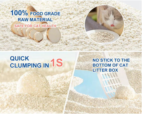 Beli Grosir Kotoran Kucing 100% Biodegradable Larut dengan Cepat Flushable Natural Kotoran Kucing Tapico Starch OEM/ODM Didukung online manufacture