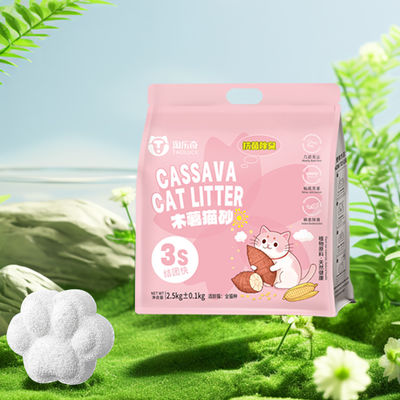 acheter Fabrique en vrac OEM Premium Litter de chat Nettoyage Biodégradabilité écologique Cassava Litter de chat Inhibent les odeurs plus facile à nettoyer Litter de chat biologique pour les produits de nettoyage fabrication en ligne