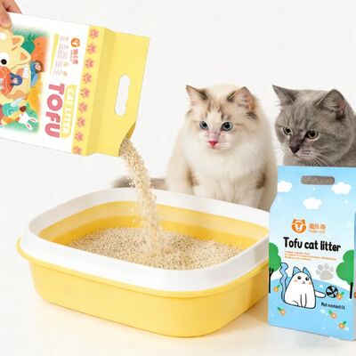 comprare Lettiera per gatti in tofu agglomerante, a basso rilascio di polvere, biodegradabile, ecologica, sabbia di tofu fabbricazione online