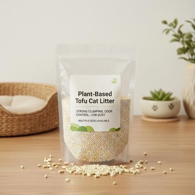 Buy Natural Tofu Cat Litter from Soybean Residue with Strong Clumping, Low Dust, and Safe for Kittens online manufacture