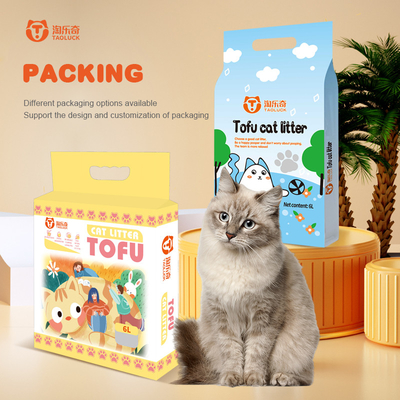 Factory Supplier Tofu Cat Sand Eco-Friendly Compostable 3s Rapid Clumping Non-Irritating Water-Soluble Soft Texture Litter Cat Suitable for All-Age Cats
